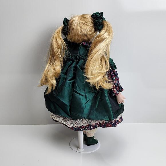 The Connoisseur Collection Seymour Mann Porcelain Doll in Emerald Green Dress - Picture 6 of 13
